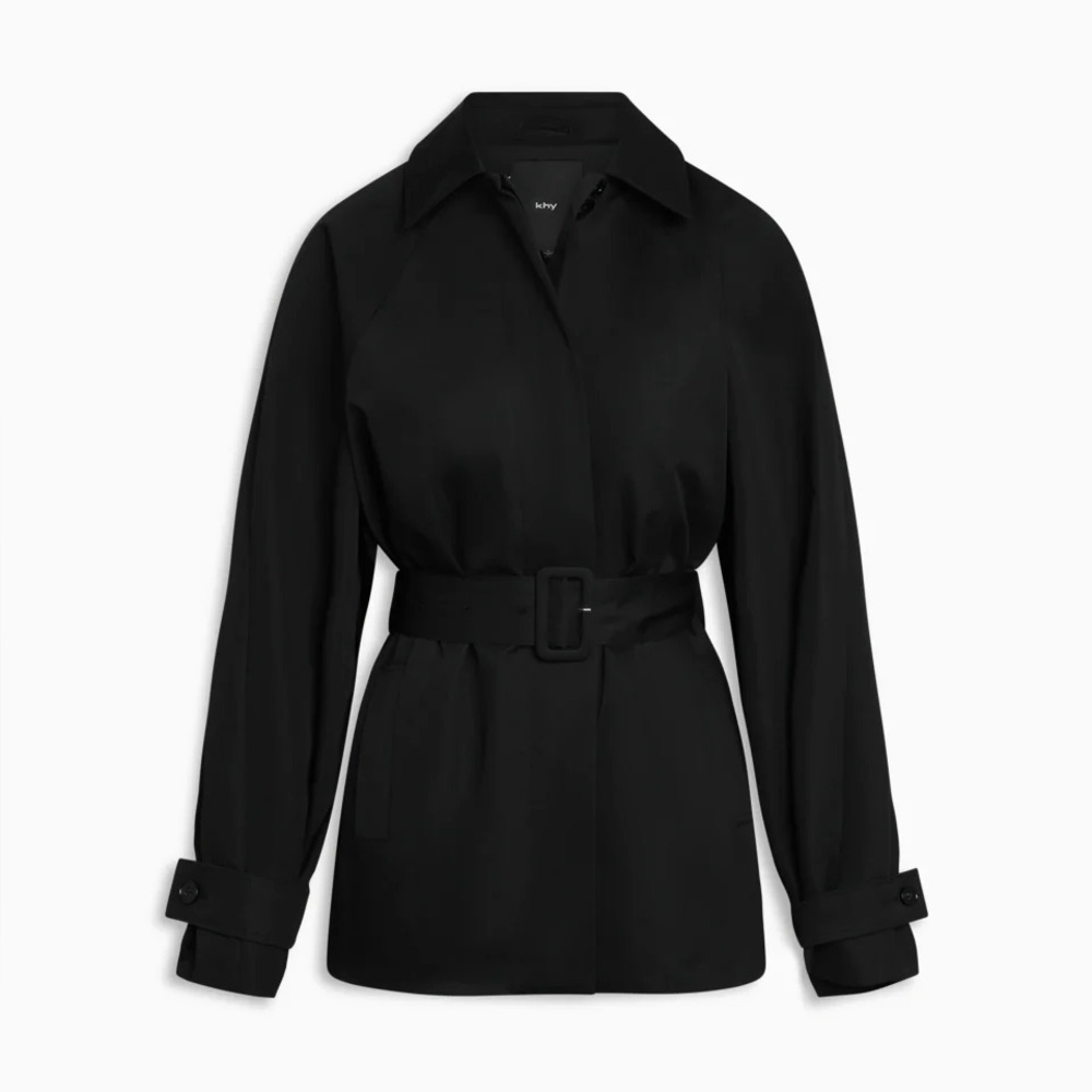 KHY Short Trench Coat in black